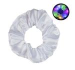 Durable Brown Stretchy Hair Ties Pack Ring Girls LED Luminous Satin Colorful
