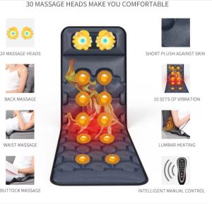 Quality Promotes Circulation Foldable Massage Mattress 9 Massage Model With Heating wholesale