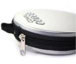 round metal cd cases with a zipper