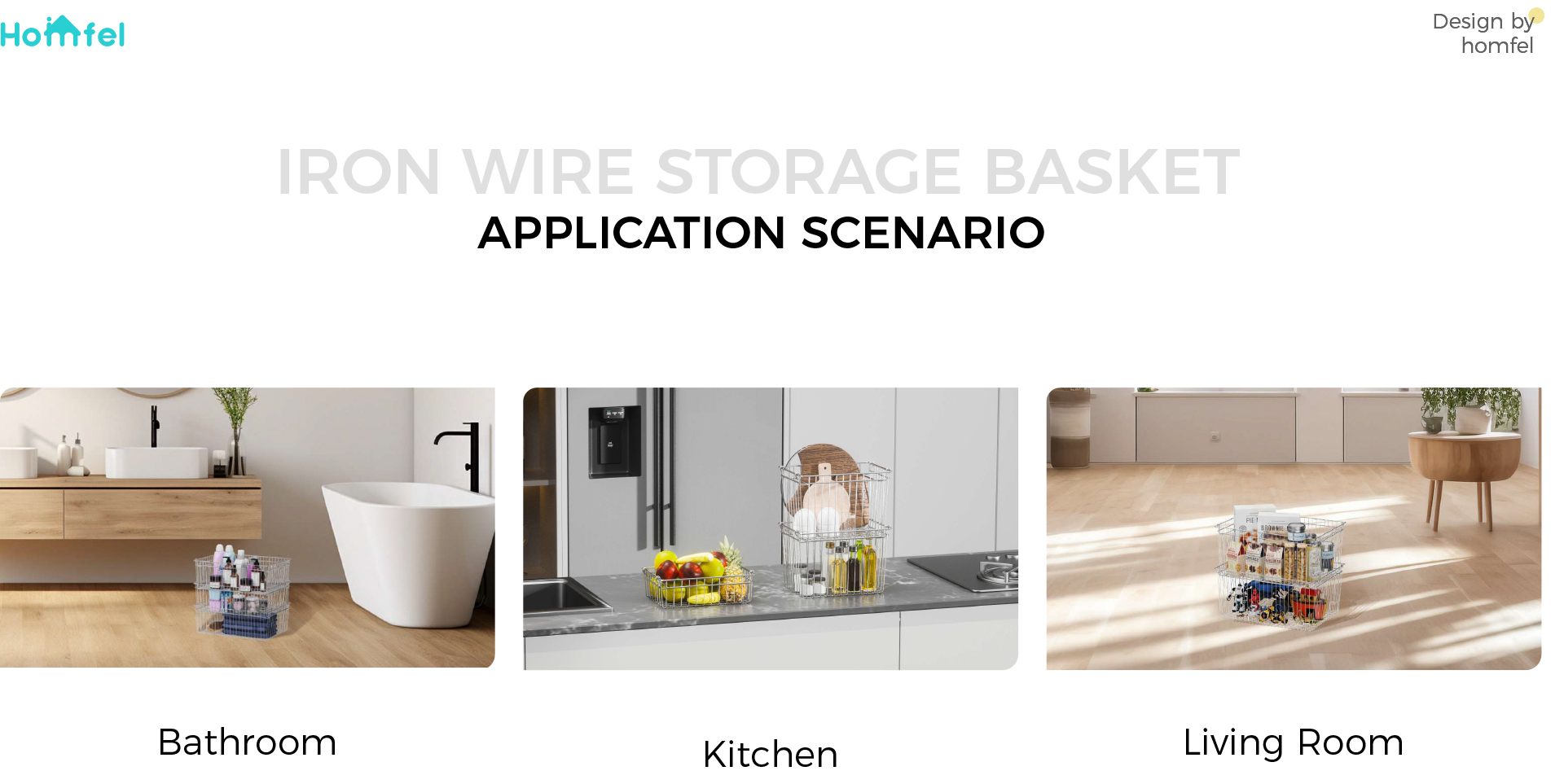 Stackable Kitchen Organizer Stainless Steel Wire Basket 260x180x80mm
