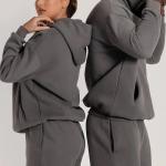 Custom Logo Jogger 100% Cotton Women Sportswear White Unisex Men Sweatsuit