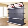 Buy cheap Customized Size Metal Supermarket Display Shelving With Advertising Board from wholesalers