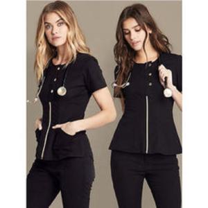 Quality factory custom logo solid color made in china cheap medical hospital nursing beauty uniforms scrubs set wholesale