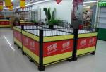 Knockdown Metallic Supermarket Promotion Display Table / Advertising Promotion