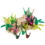 2000pcs plastic green plant construction toy flower building block flower stem