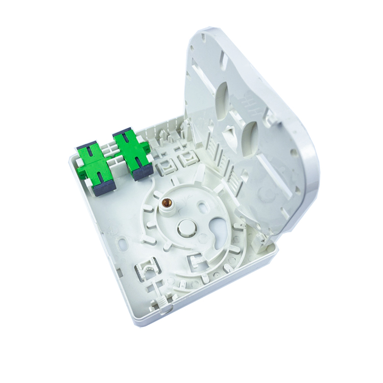 Indoor 2 Cores Plastic Fiber Optic Faceplate Socket Panel SC Connector Type for FTTH Network