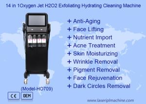 Quality 14 In 1 Oxygen Jet H2O2 Exfoliating Hydrating Cleaning Machine wholesale