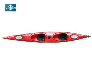 Quality Red Sit In Ocean Touring Kayak Tandem Boat With Paddles For Touring wholesale