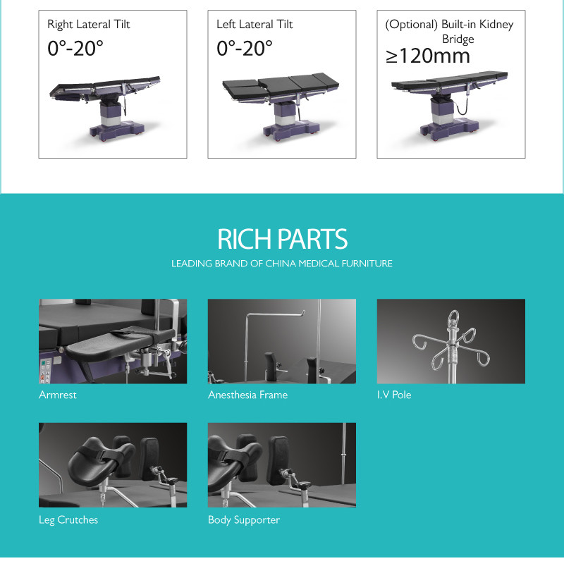 Hospital Surgical Equipment General-Use Electric Operation Theater Table Operating Table