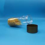 Transparent PET Plastic Cookies Nuts Candy Tall Cylinder Round Jars Screw Caps