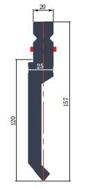 Quality WAL157.86.R1A European Type Press Brake Punch With 86° Angle 42CrMo wholesale