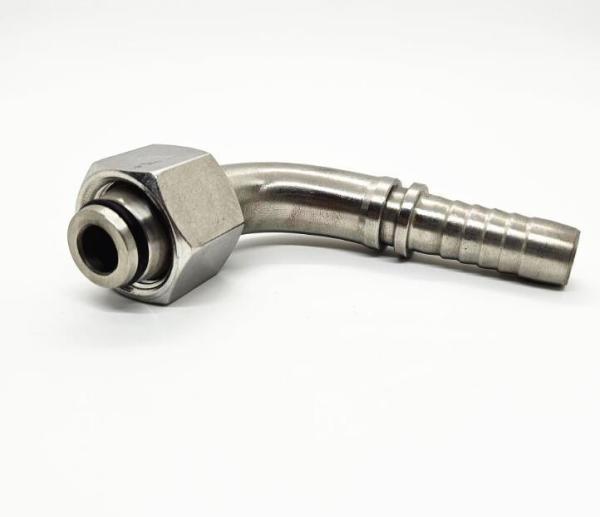 Hydraulic Hose Fittings 90 Degree Elbow Metric 24-Degree Cone Seal Straight