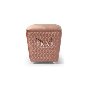 Quality Bedroom Modern Elegant Design Dressing Makeup Leather and Velvet Stool wholesale