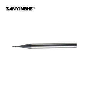Quality HRC50 Tungsten Micro Solid Carbide End Mills 2 Flute 1.1mm Ball Nose Milling Cutter wholesale
