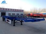 Flatbed Cargo Container Semi Trailer 3 * 13 Ton Capacity With Tubeless Tire