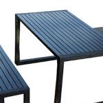L180W80H75cm Patio Park Tables And Chairs