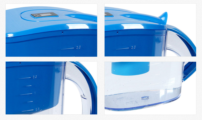 WellBlue Alkaline Water Pitcher with High PH Level 8 ~ 10 and ORP - 180 MV