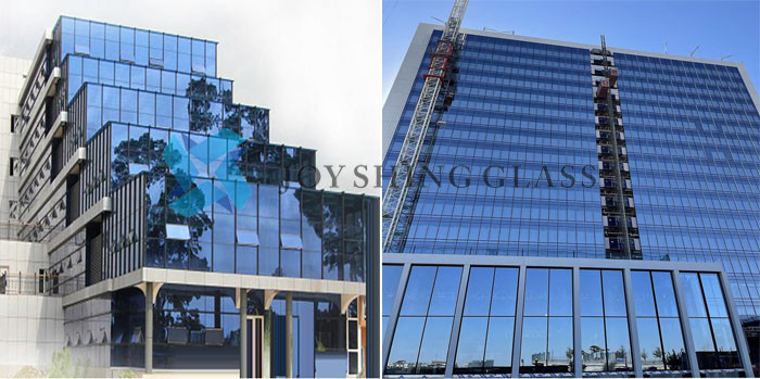 3mm-6mm Coated Dark Blue Reflective Float Glass For Windows / Building