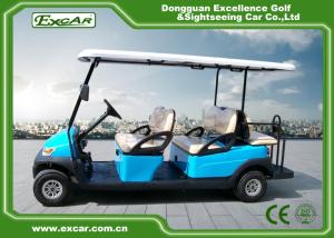 Quality Sky Blue Electric Golf Buggy 6 Person Aluminum 3.7KW ADC Separately Motor wholesale