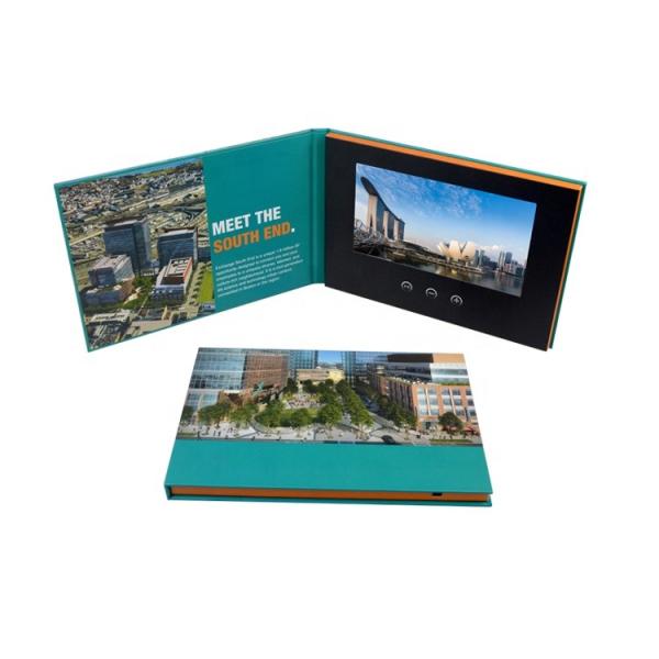 Advertising Promotion Video Brochure Card 7 Inch Lcd Video Book Four Color