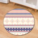 Modern Minimalist Printed Chair Floor Mat Round Office Computer Floor Mat
