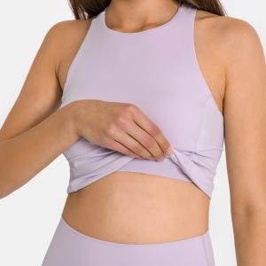 Quality Hot Sale Criss Back Padded Strappy Sports Bras Women Tank Top Active Stretch wholesale