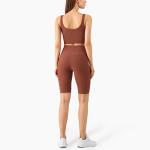 High Waist 210 gsm Ribbed Yoga Activewear Sets Workout Shorts Gym Fitness Set