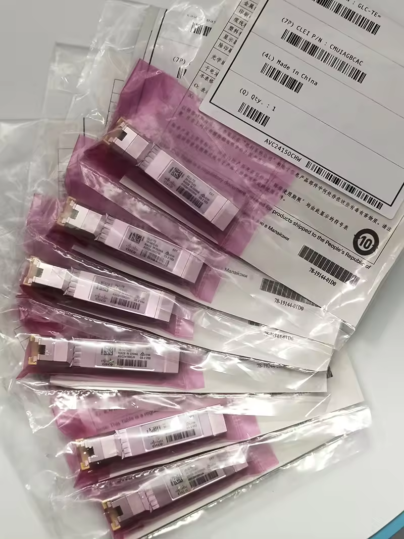Stocked 1000BASE-T Standard Gigabit Ethernet Transceiver Module Copper SFP RJ-45 Networking Devices-GLC-TE