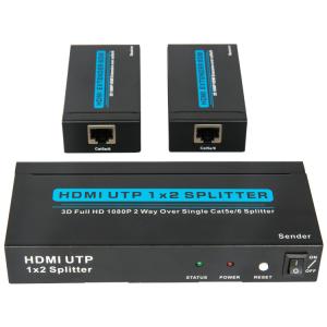 Quality Full HD 2 Way Over Single Cat6 HDMI Splitter Extender wholesale
