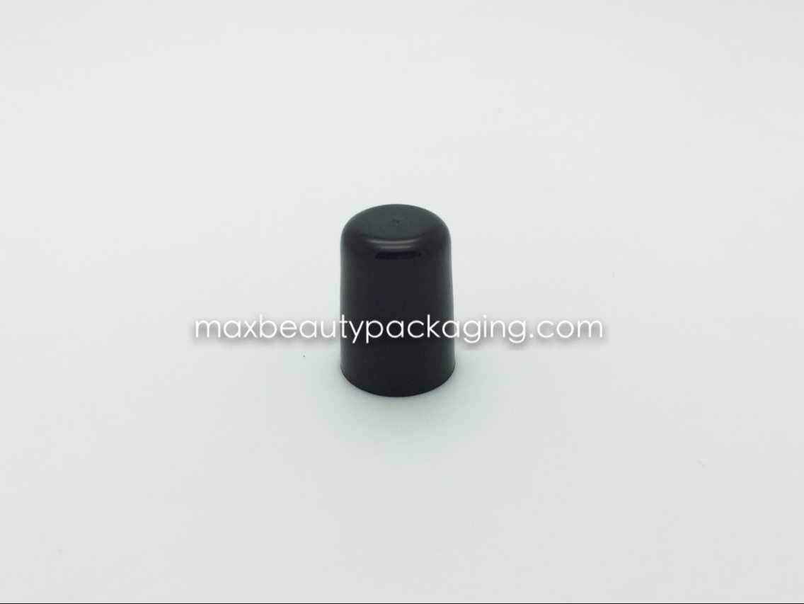 N1032 glossy black nail polish cap nail polish packaging plastic cap uv shiny coating finish small cap and flat brush