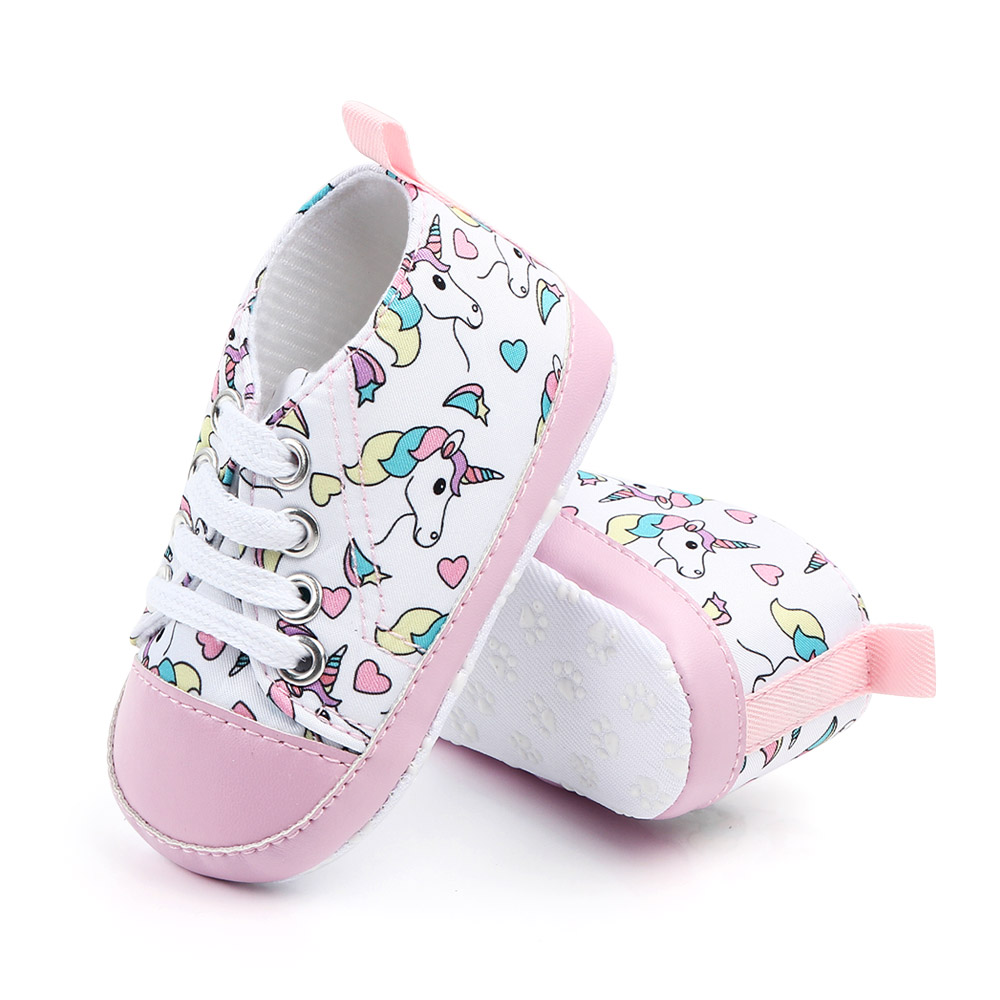Wholesale Cheap Cotton shoes Cartoon print prewalker boy and girl baby shoes toddler