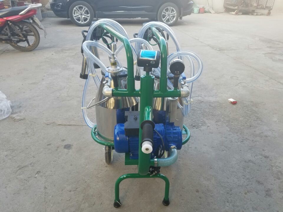 HL-JN07A Double Bucket Cow Milking Machine with Stainless Steel Milking Bucket