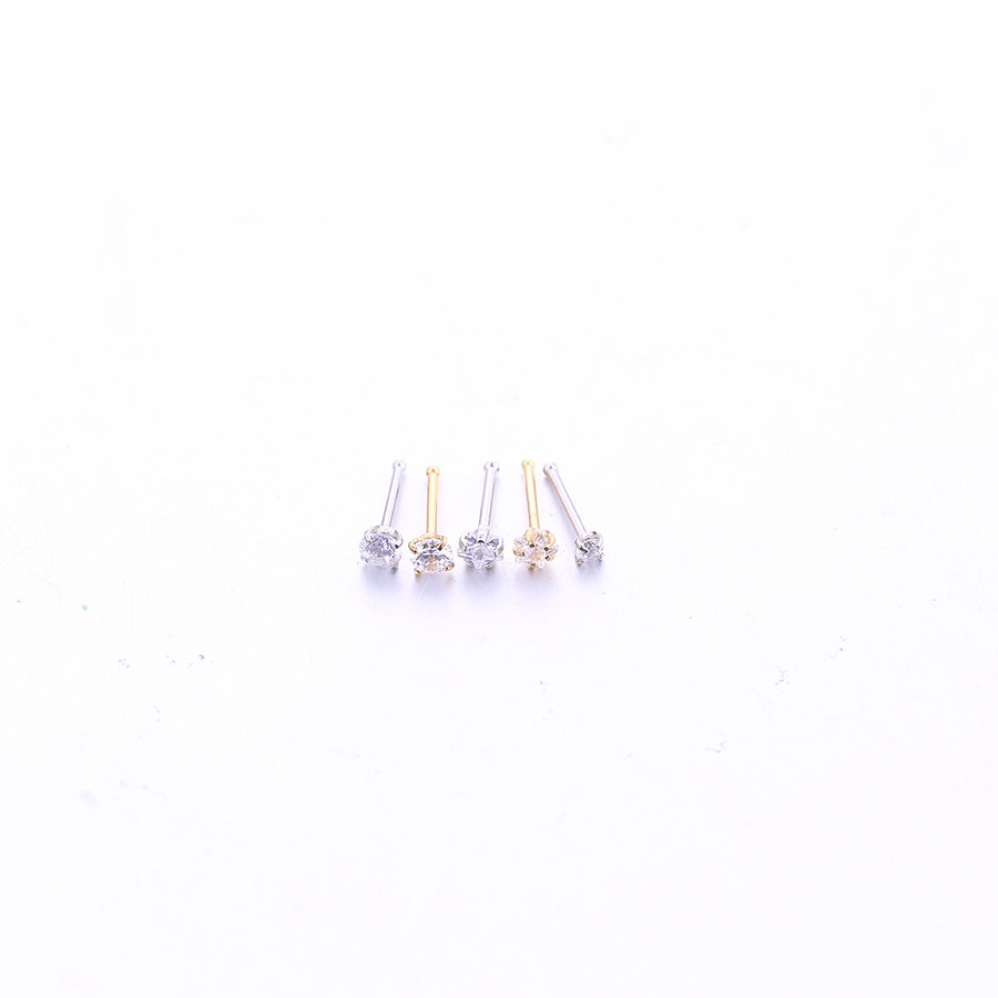 UK fashion body jewelry 16G star zircon piercing custom lip rings