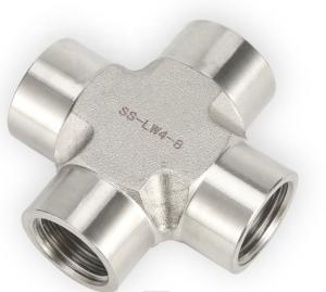 Quality 316 304 Stainless Steel Cross Pipe Fitting Thread Duplex 3/4&quot; BSP wholesale