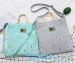 Eco-friendly durable handles Standard size cotton promotional tote shopping bag