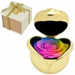 Preserved rose flower rose ring box ring boxes jewellery metal rose ring box