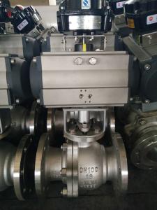 Quality 2PC Floating Type, Stainless Steel Pneumatic Actuator Flanged Ball Valve wholesale