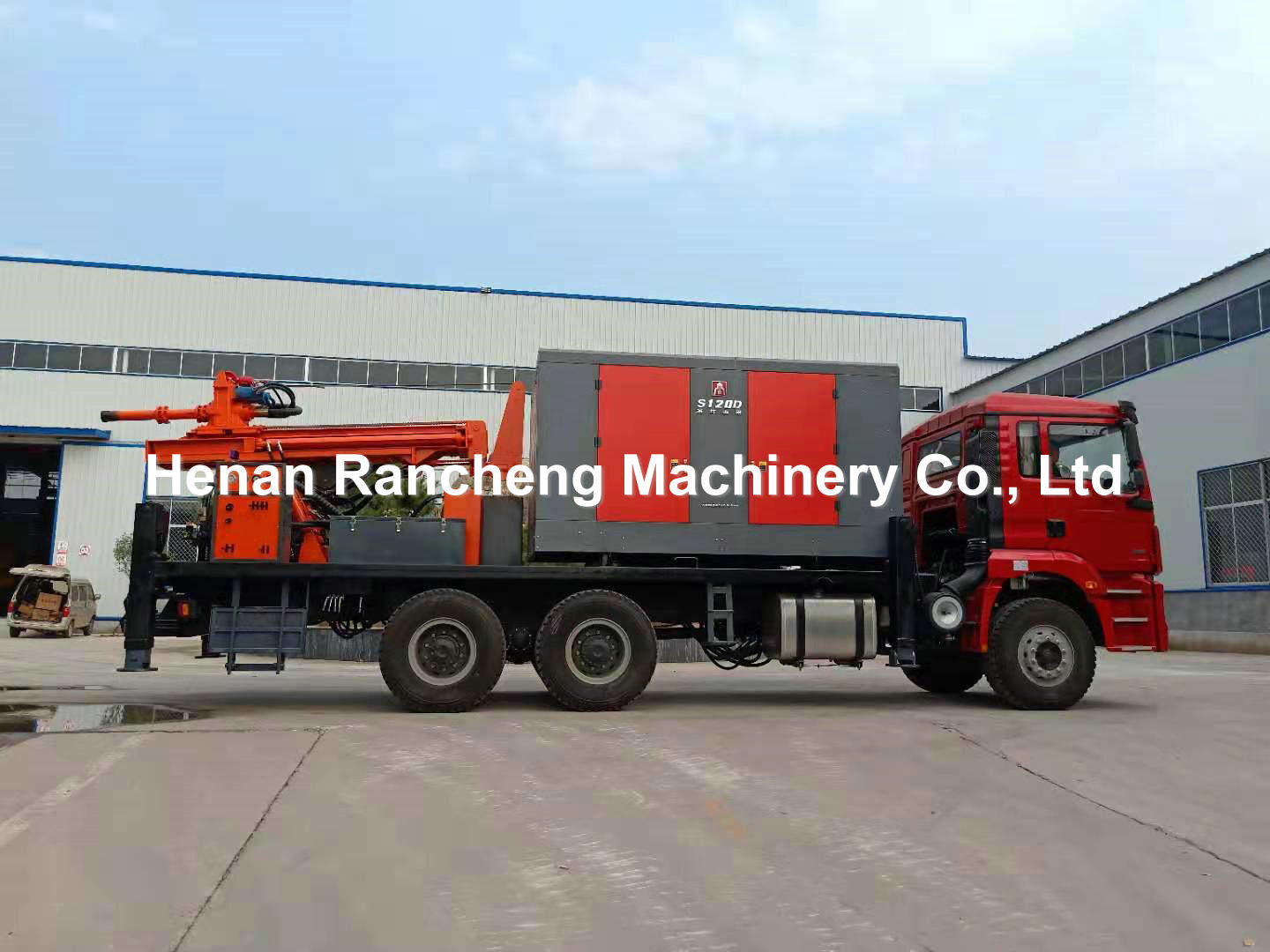 200m Depth Water Well Drilling Truck Carrying Vehicle 6x4 266HP Load Vehicle Engine