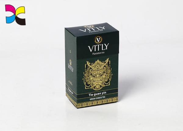 Tea Delicate Custom Packaging Boxes Golden Foil Chinese Traditional Style