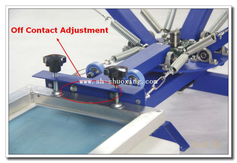 4 color 1 station silk screen printing press