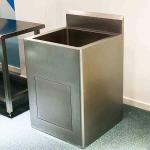 Silver Color Lab Stainless Steel Hand Wasking Sink Cleanroom Furniture