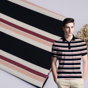 Quality Healthy And Soft Stiff Breathable Refreshing Lenjing Modal ​Striped Material Fabric For Polo Shirt wholesale