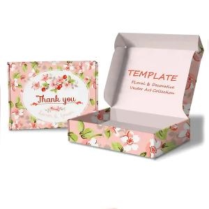 Quality Custom Printed Mailer Box Pink Personalized Cosmetics Mailing Packaging Boxes Thank You Gift Wrap Cardboard wholesale