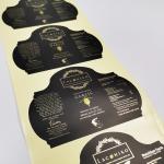 Die Cut BOPP Food Adhesive Labels Rectangular Removable Foil Stamping Labels