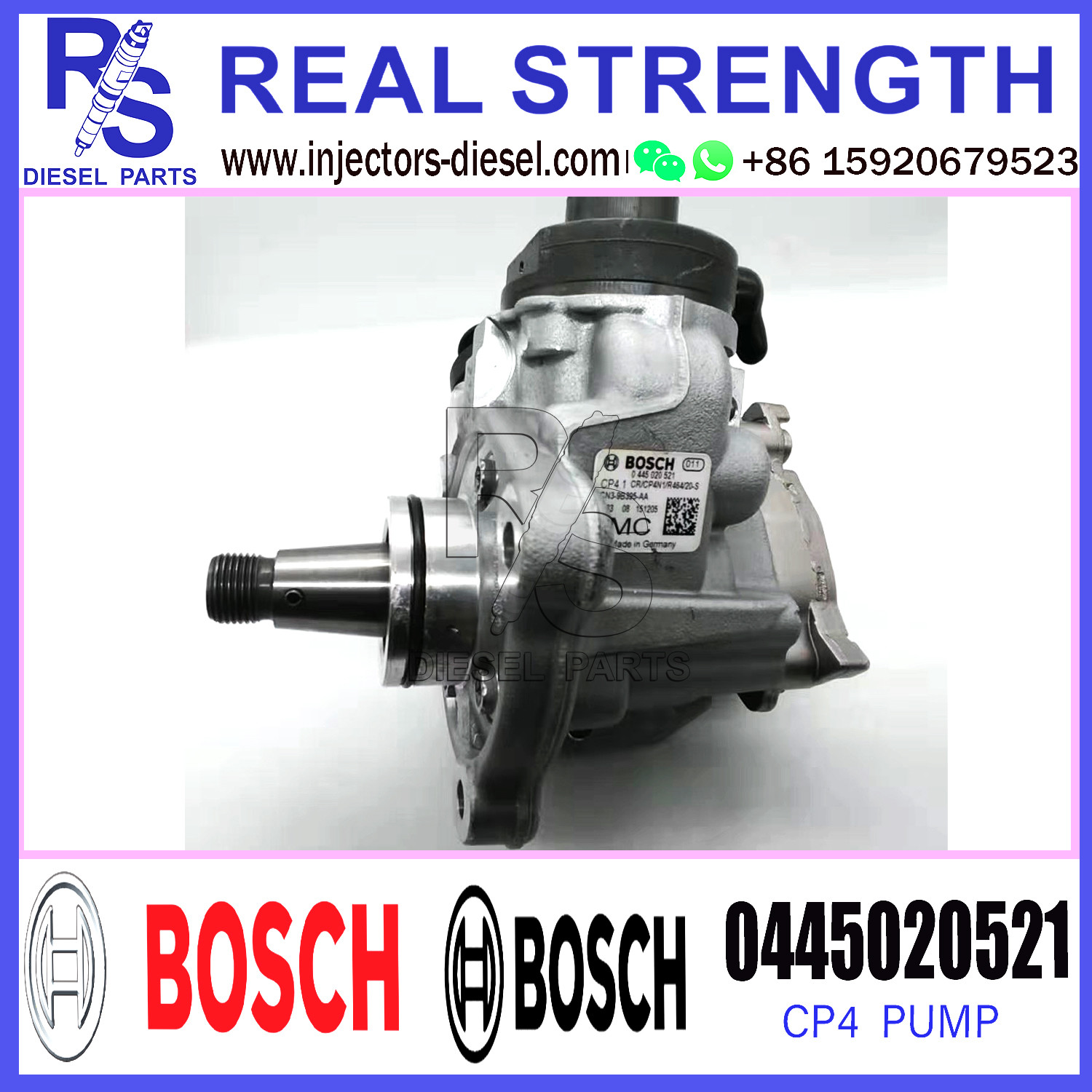 0445020521 BOSCH Diesel CP4 Engine Fuel Injector Pump 0445020520 0445020509 CN3-9B395-AA JM05445020521