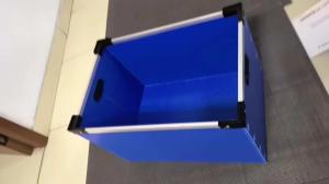 Quality Strong Hardness Plastic Corrugated Box Blue Waterproof Plastic Turnover Bin wholesale