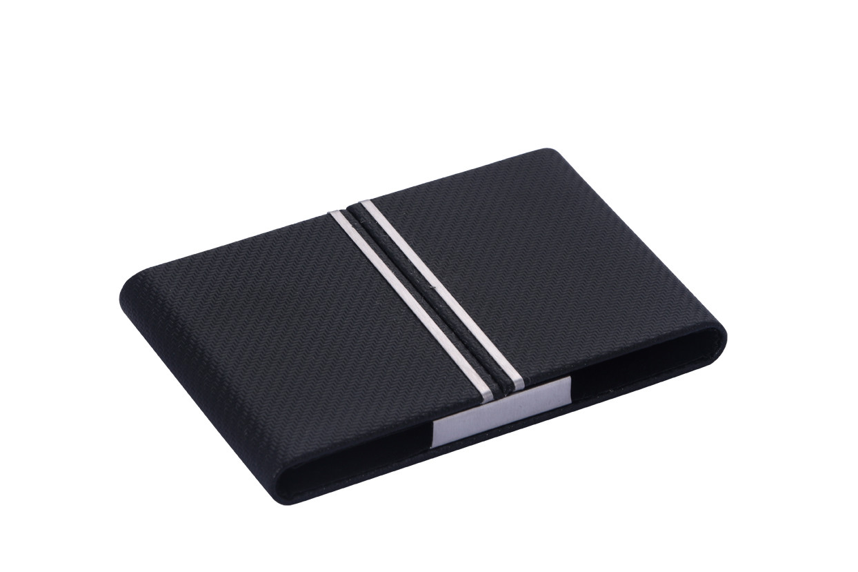 Slim Metal Name Card Holder Holds Up To 50 Business Cards Rectangle Shape for Business Meetings