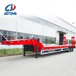 70Tons Heavy Duty Gooseneck 3 Axles Lowbed Trailer with 2 Optional Rear Steel