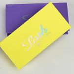 Empty Cardboard Eyelash Box Lamination / UV / Gold Foil Finishing For Cosmetic