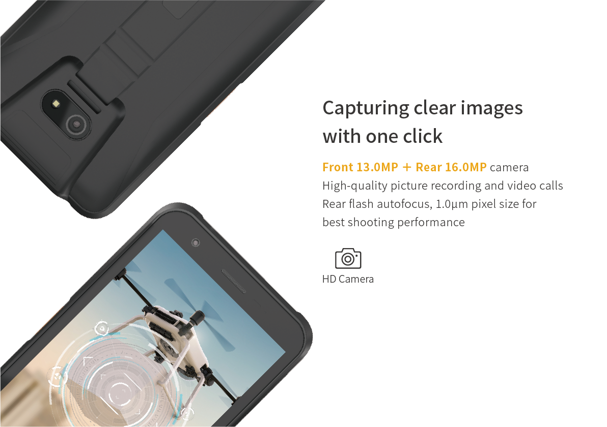 High Protection Multi-Purpose Wireless Terminal with Dual Cameras High Dynamic Range Imaging and 64GB ROM